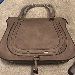 Brown handbag large size never used